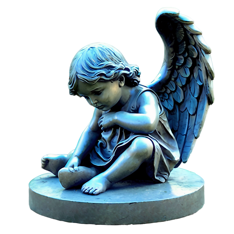 Angel And Child Sculpture Png Oxr PNG