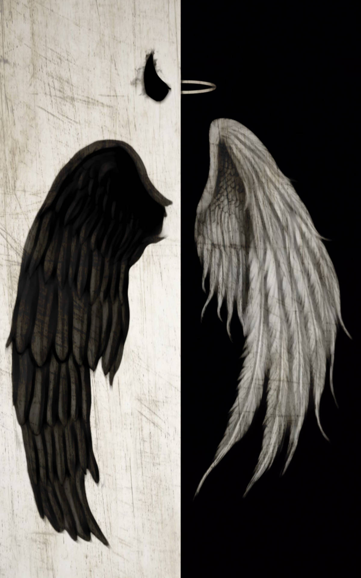 Angel And Devil For Iphone Wallpaper