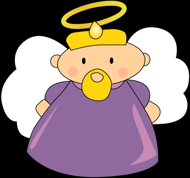 Download Angel Baby Cartoon Illustration | Wallpapers.com