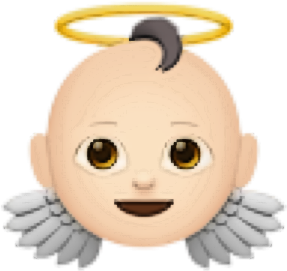 Angel Baby Emoji Graphic PNG
