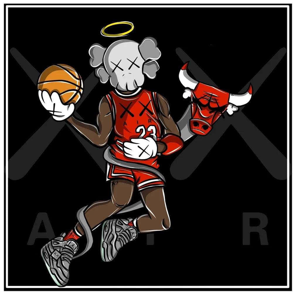 Angel Basketball Player Kaws Artwork Wallpaper