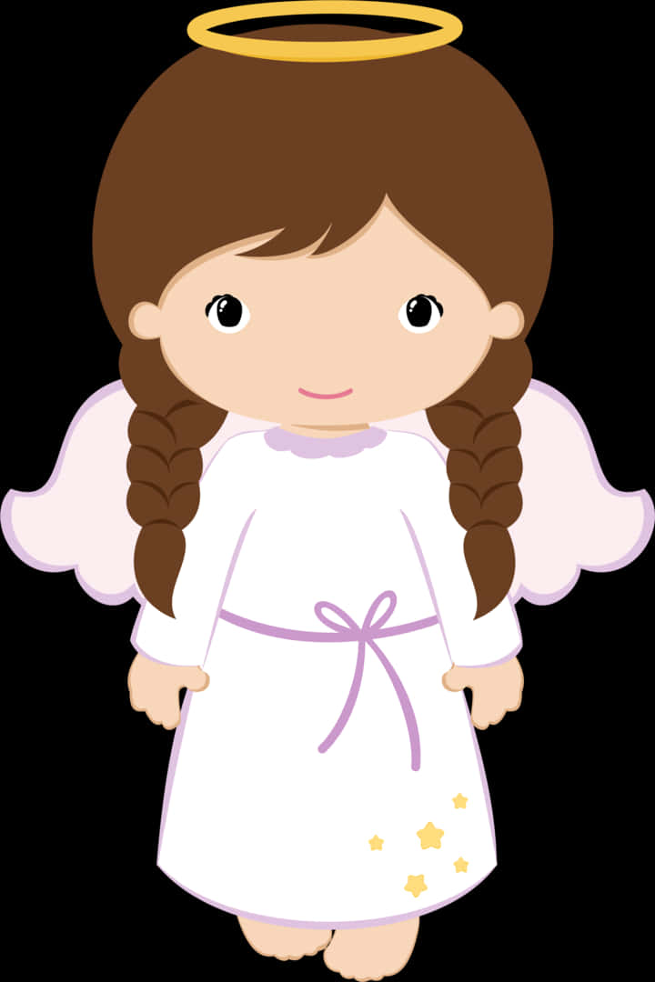 Angel Cartoon Graphicfor Baptism Event PNG