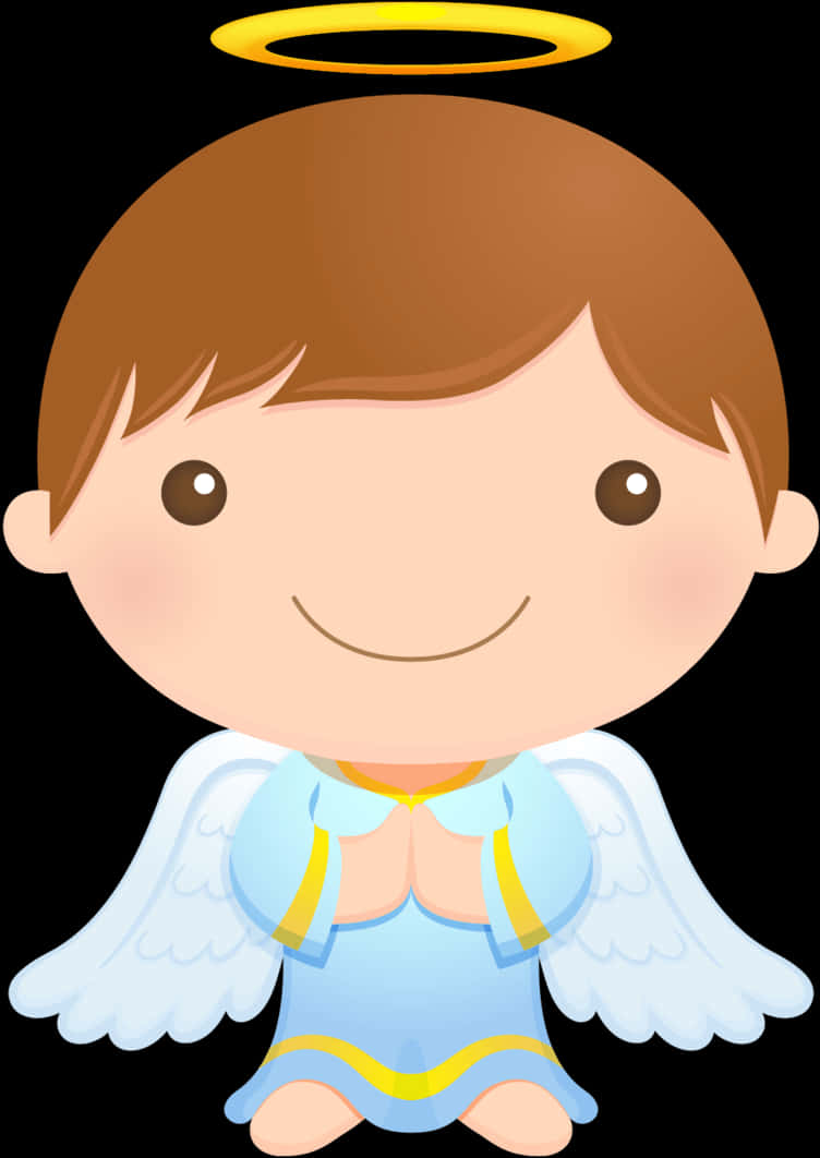 Angel Cartoon Graphicfor Baptism PNG