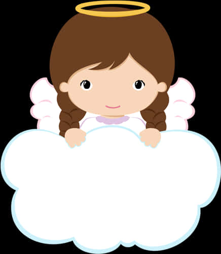 Angel Cloud Invitation Graphic PNG