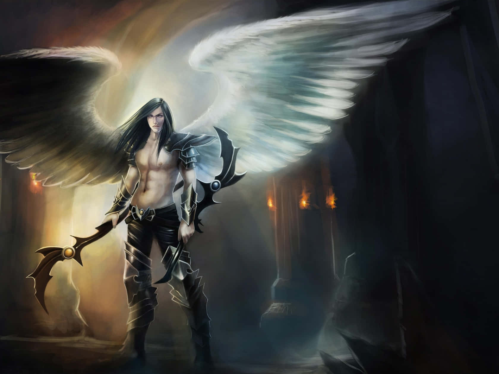 Angel Demon Hybrid Artwork Wallpaper