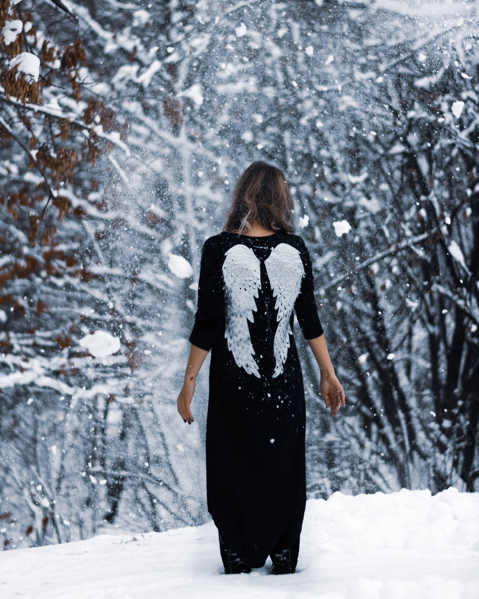 Angel Girl In Snow Picture