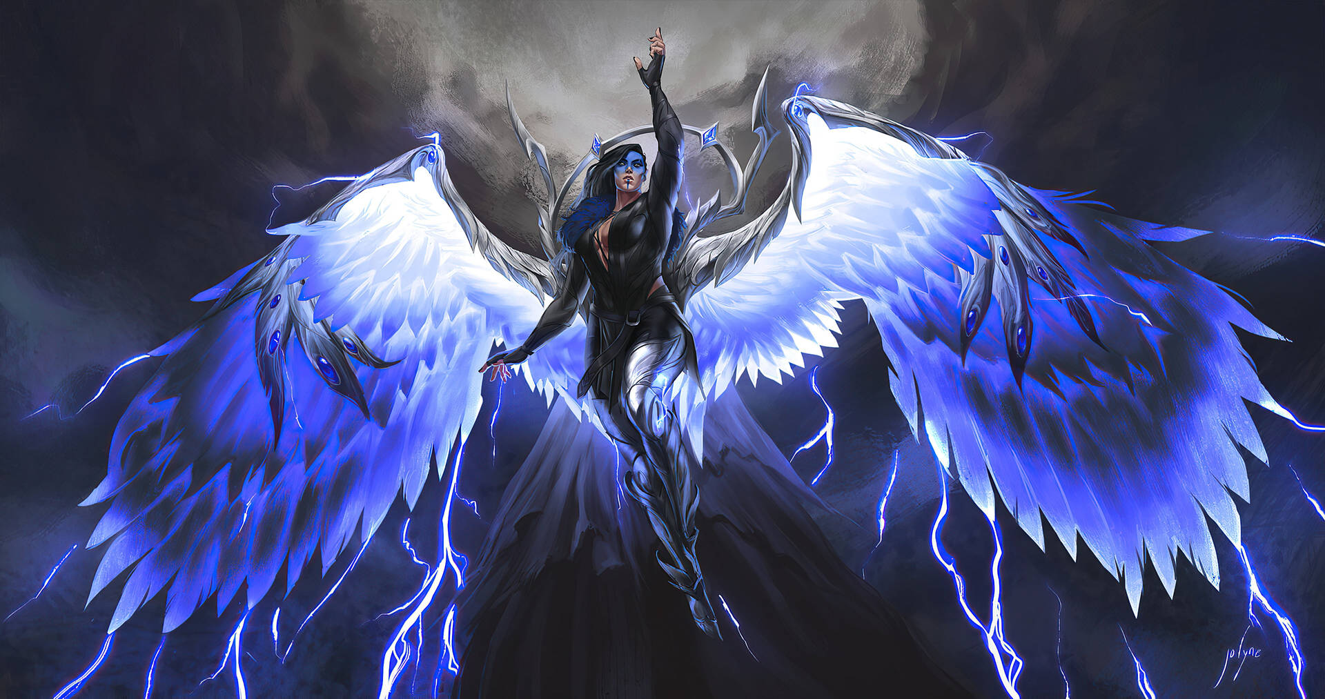 Angel Girl With Blue Wings Picture