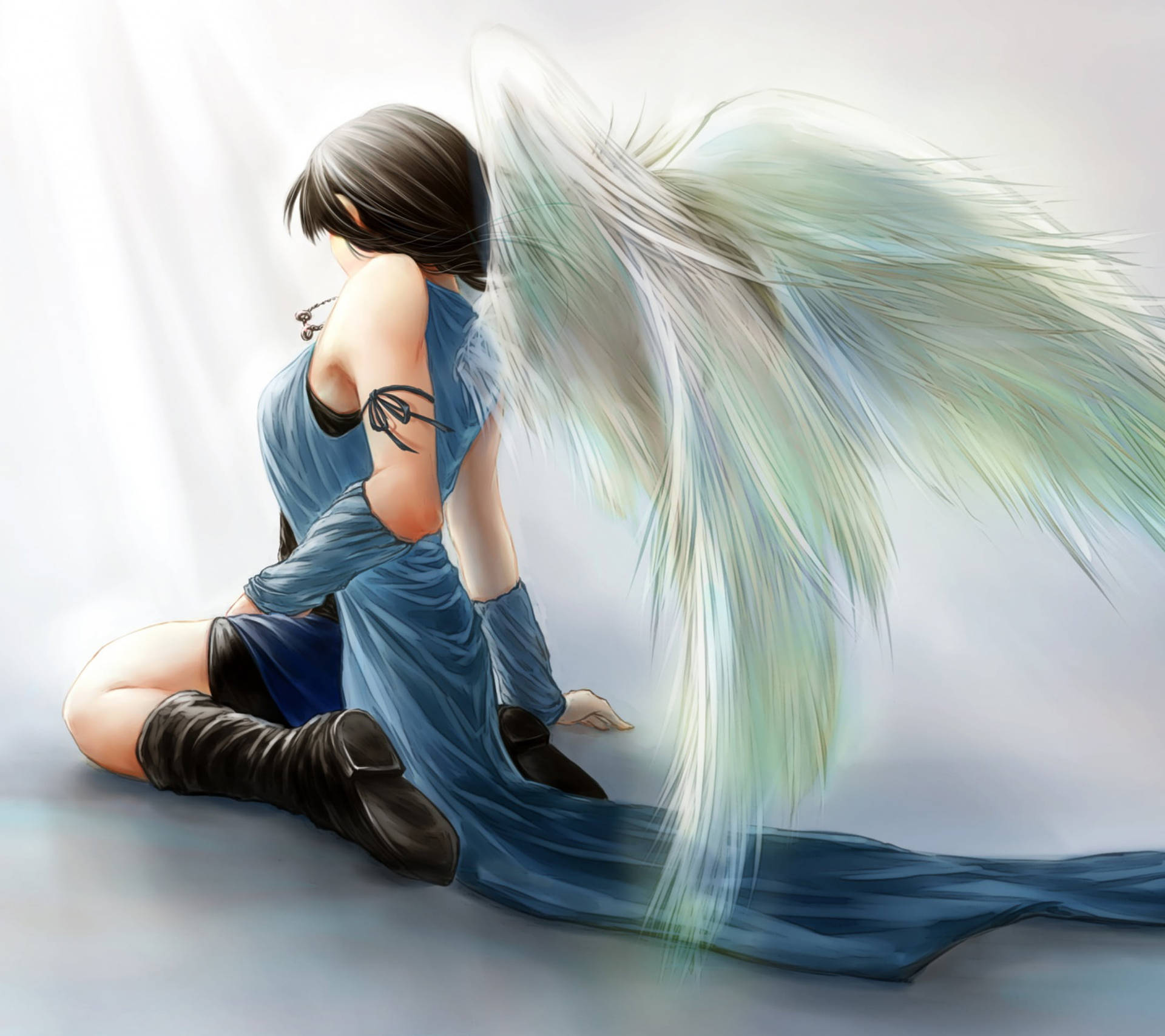 Angel Girl With Majestic Wings Picture