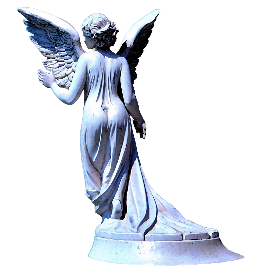 Angel Guiding Path Statue Png 06202024 PNG