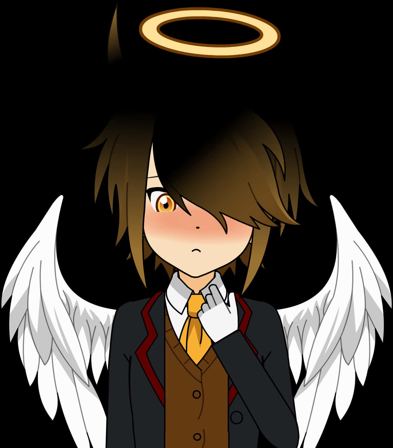 Angel Halo Anime Boy Artwork PNG