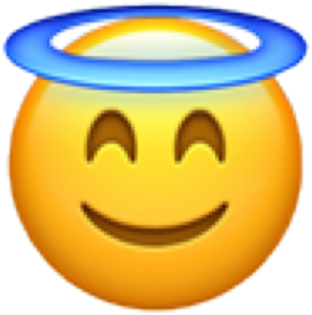 Download Angel Halo Smiley Emoji.png | Wallpapers.com