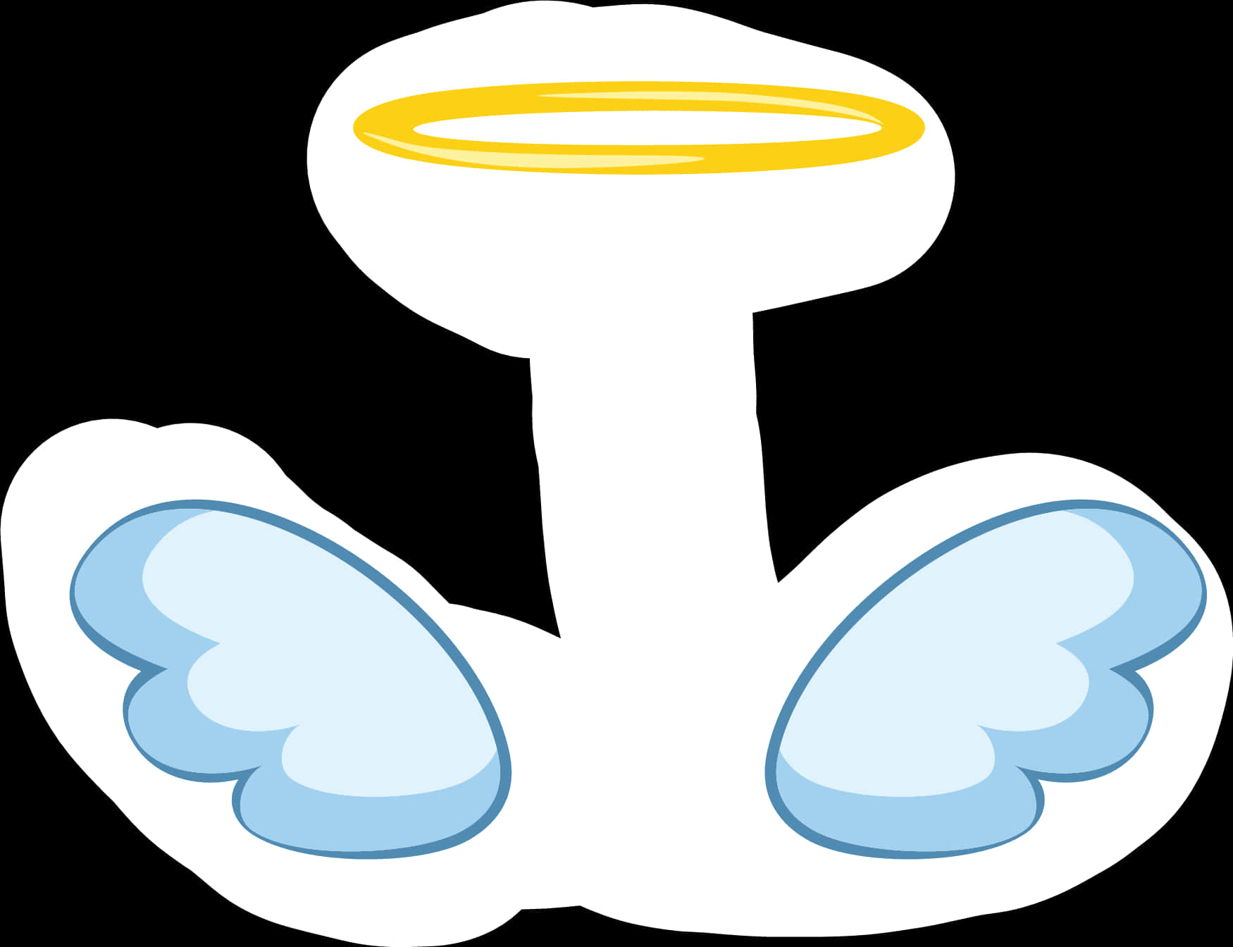 Angel Haloand Wings Graphic PNG