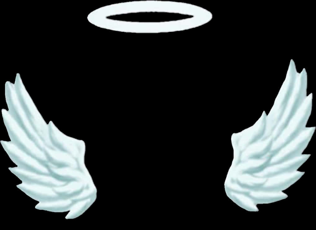 Angel Haloand Wings Graphic PNG