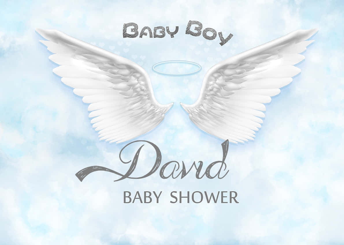 Baby Shower Angel Heaven Background