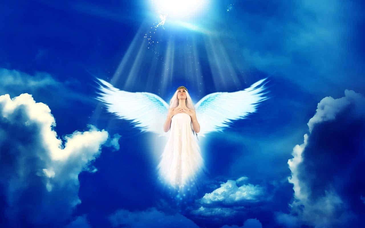 Flying Lady Angel Heaven Background