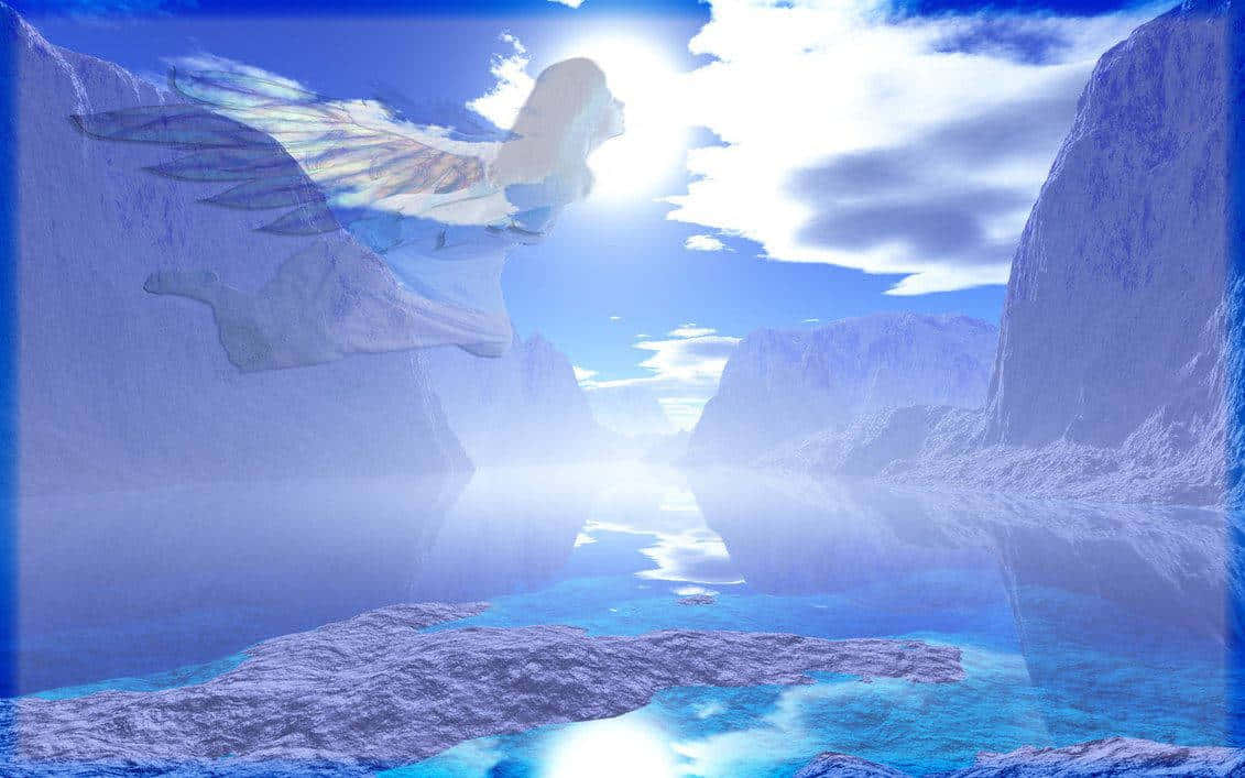Transparent Flying Angel Heaven Background