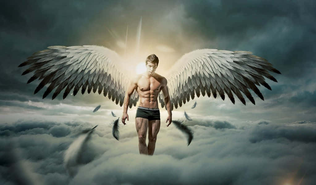 Angel Heaven Background Walking On Clouds Background