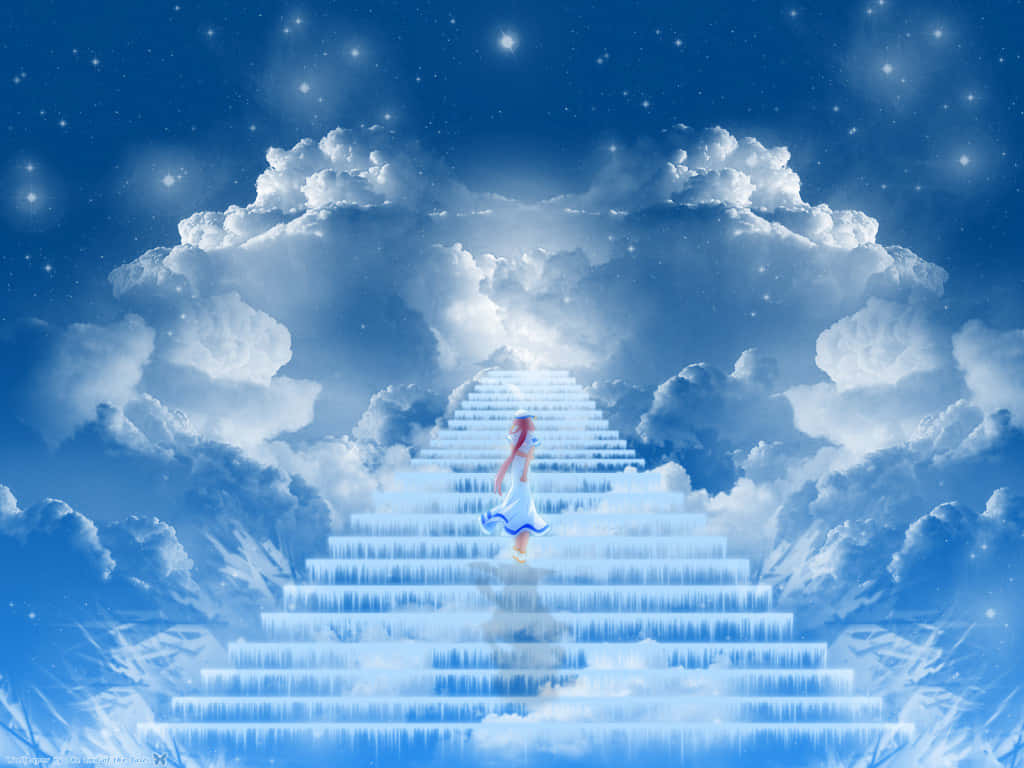 Stairways Angel Heaven Background Digital Art Background