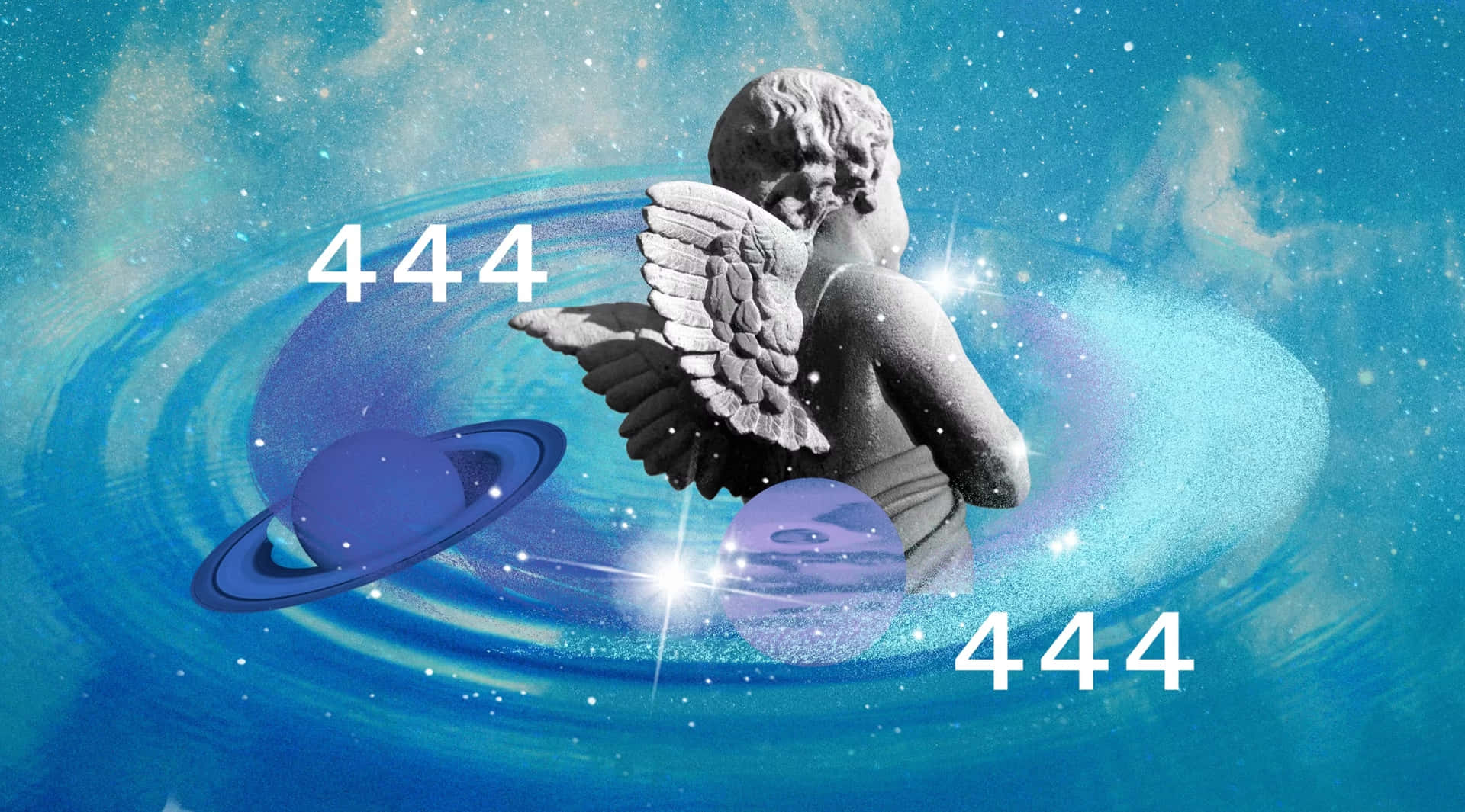 Angel Number444 Spiritual Galaxy Wallpaper