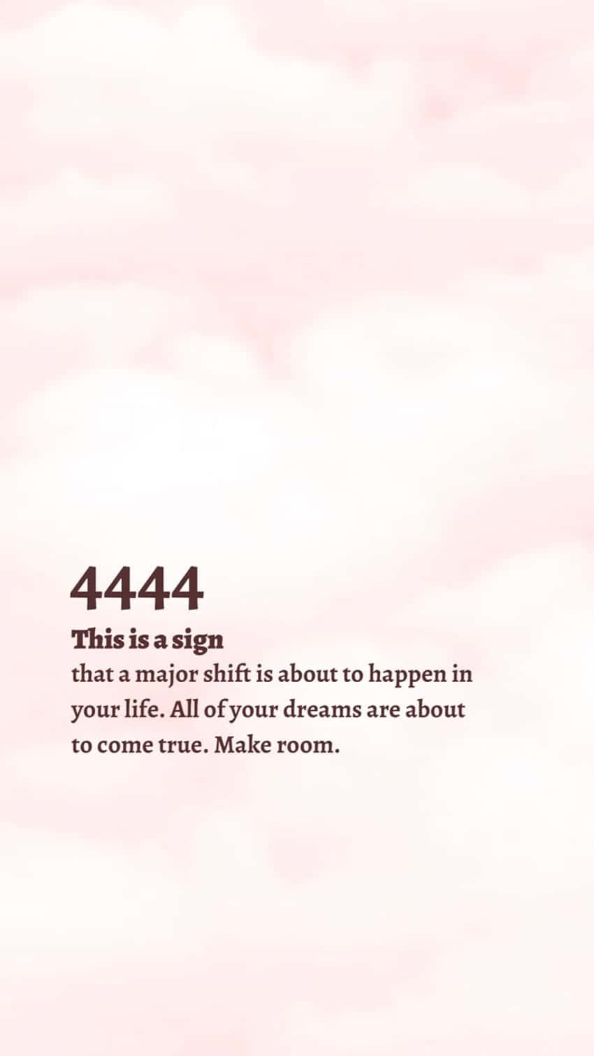 Angel Number4444 Major Shift Sign Wallpaper
