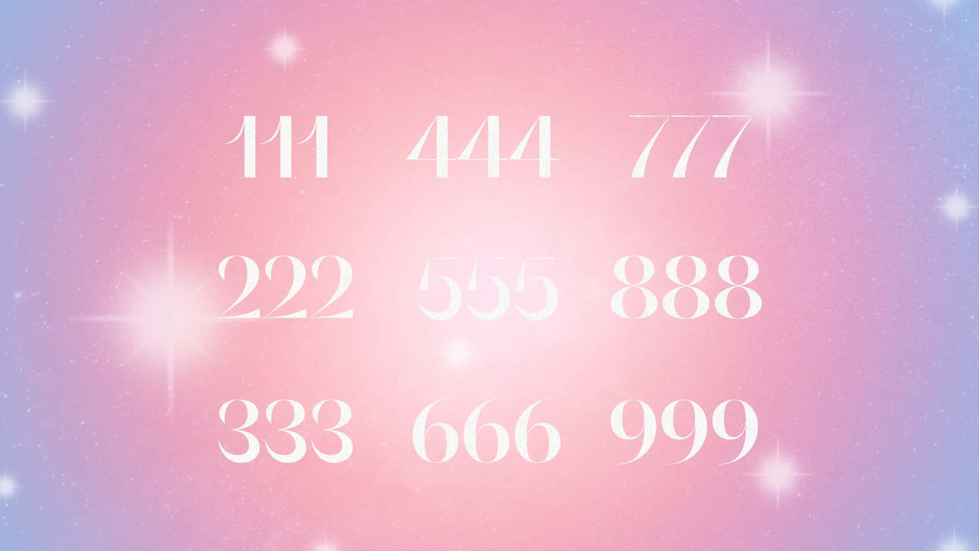 Angel Numbers Sequence Sparkling Background Wallpaper