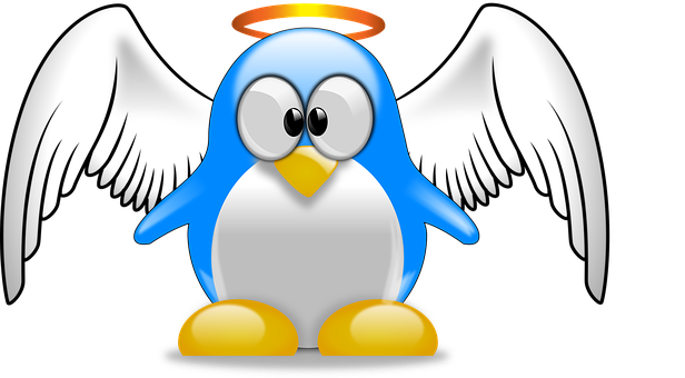 Angel Penguin Cartoon Illustration PNG