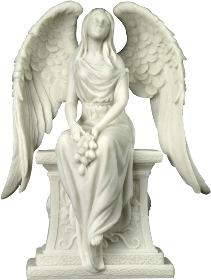 Angel Statue Tombstone Sculpture PNG