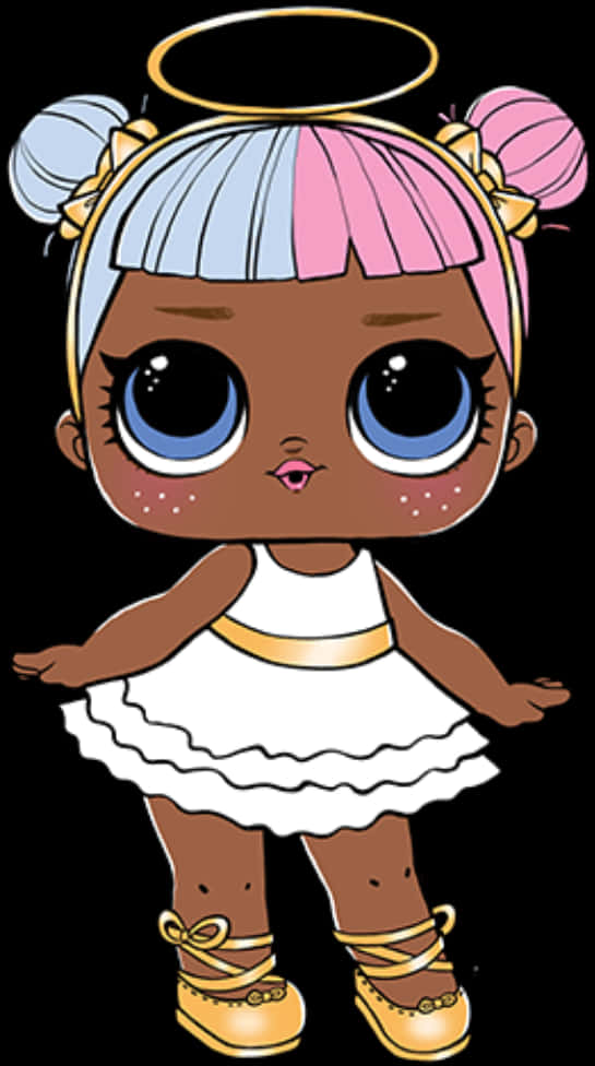 Angel Themed L O L Doll Illustration PNG