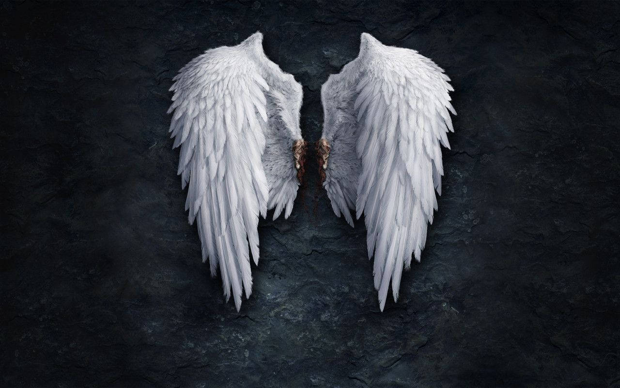 Angel White Wings Wallpaper