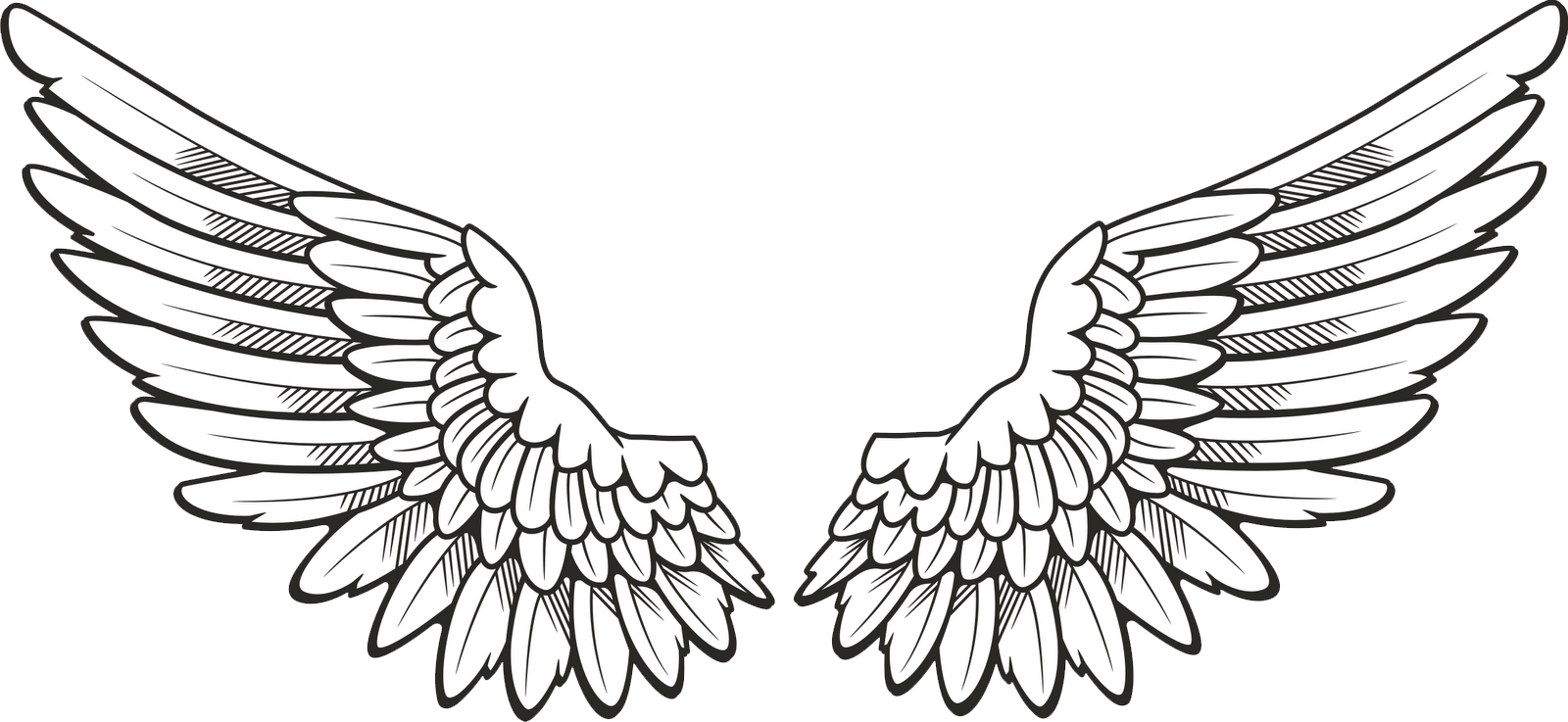 Angel Wing Tattoo Design PNG