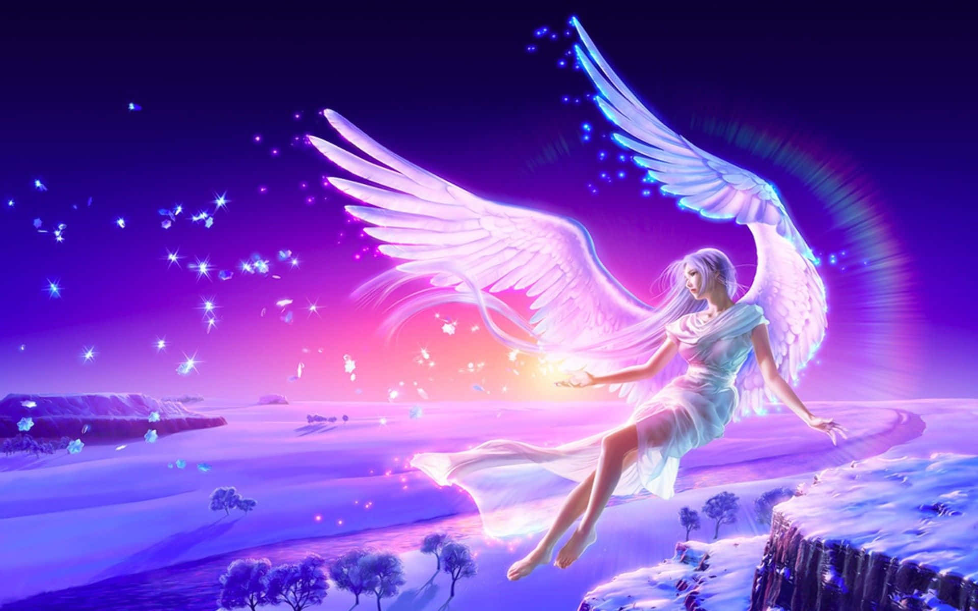 heavenly angel wings background