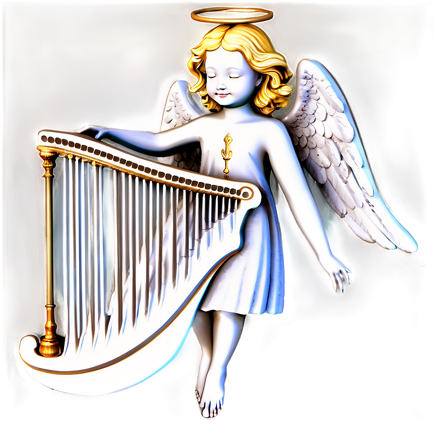 Angel With Lyre Png Afu PNG