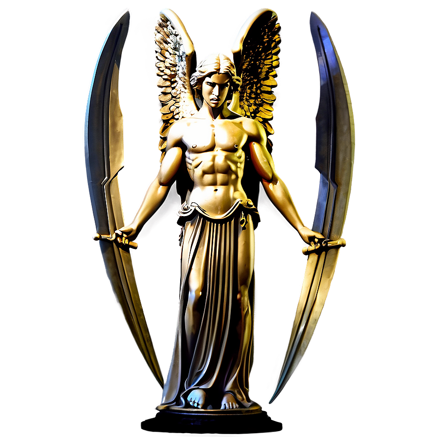 Angel With Sword Statue Png 06202024 PNG