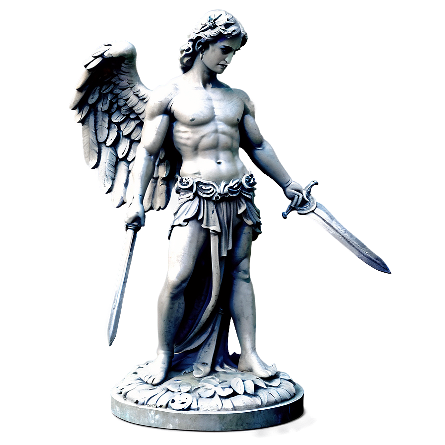 Angel With Sword Statue Png 06202024 PNG