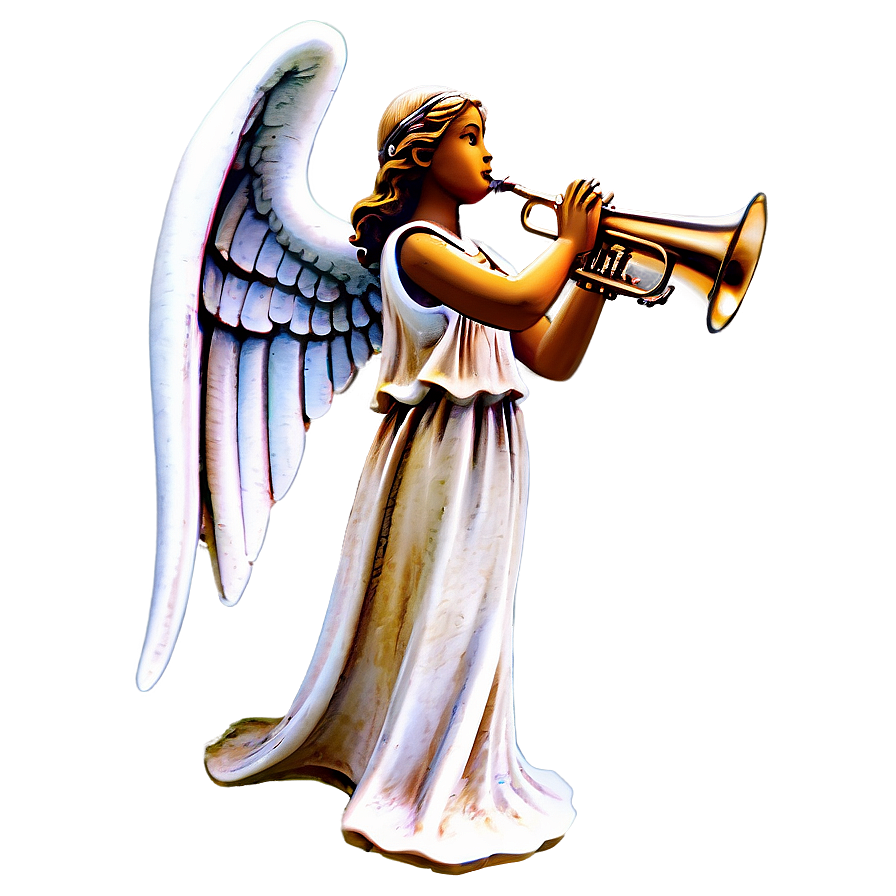 Angel With Trumpet Statue Png 47 PNG