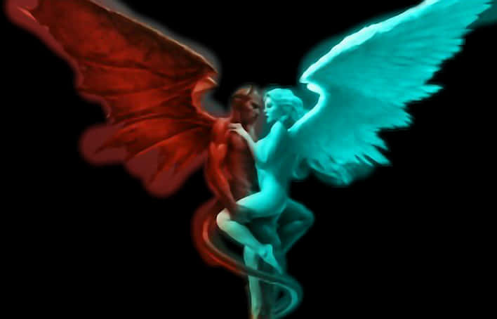 Angel_and_ Devil_ Embrace PNG