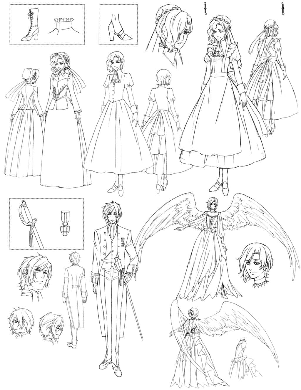 Angela Blanc - Graceful Anime Character Wallpaper
