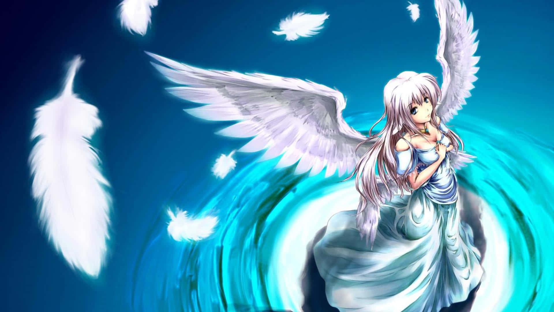 Heavenly Angel in Glorious Flight Wallpaper