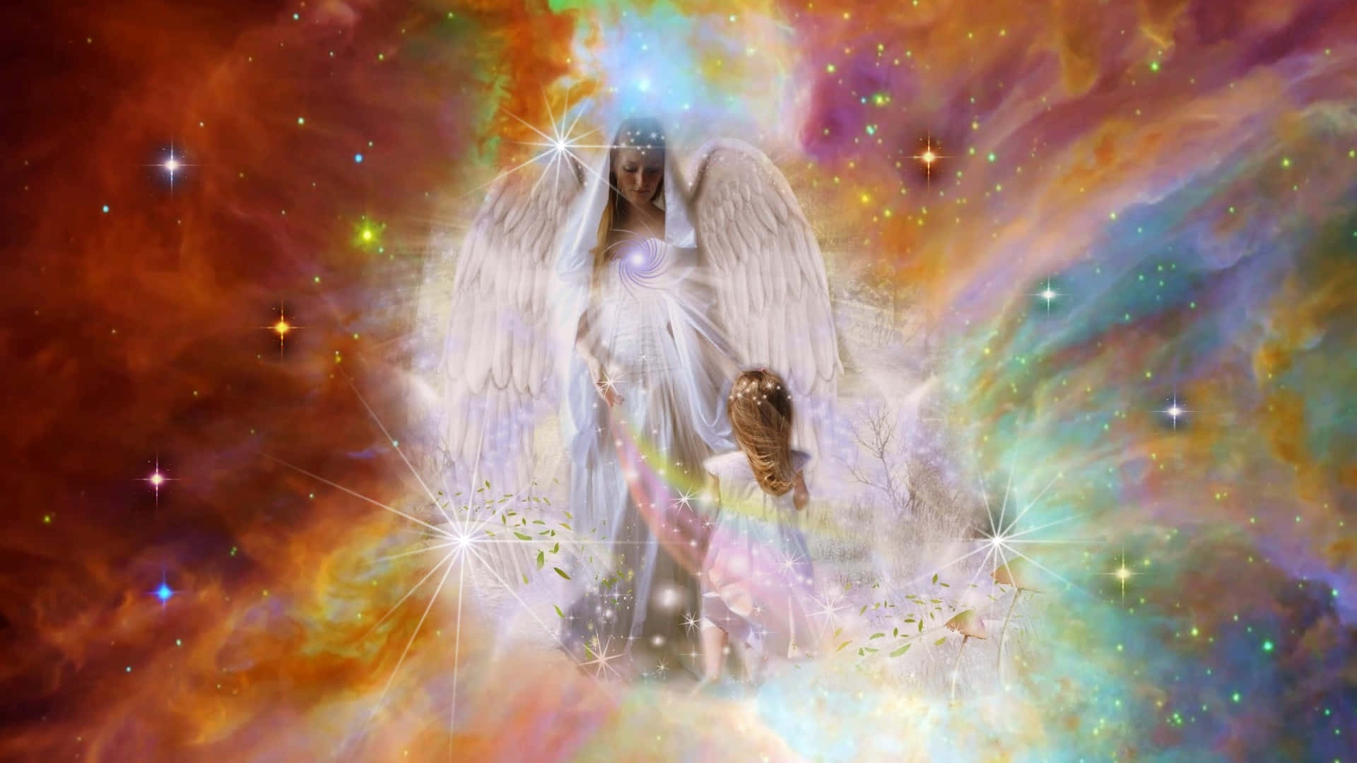 Angelic Heavenly Wings Wallpaper
