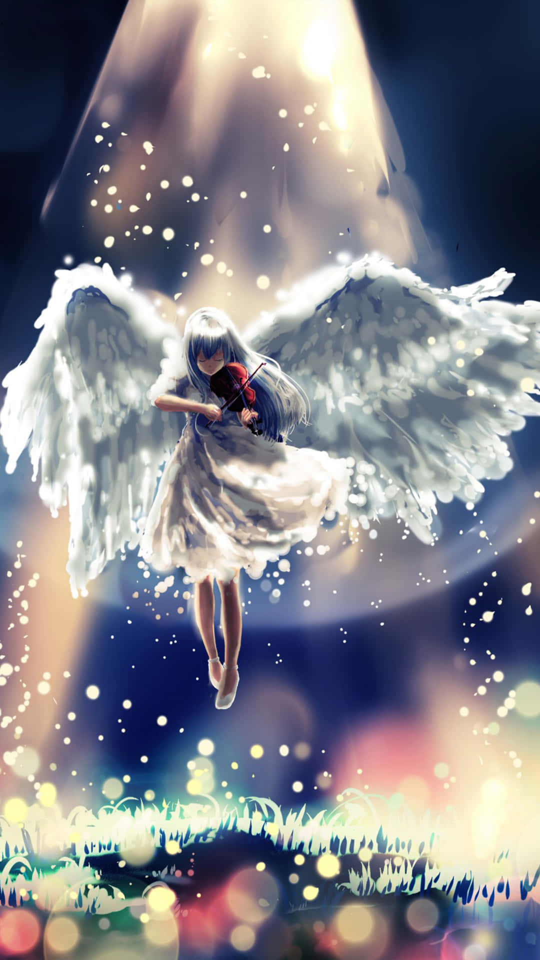 Serene Angelic Figure in stunning light Wallpaper