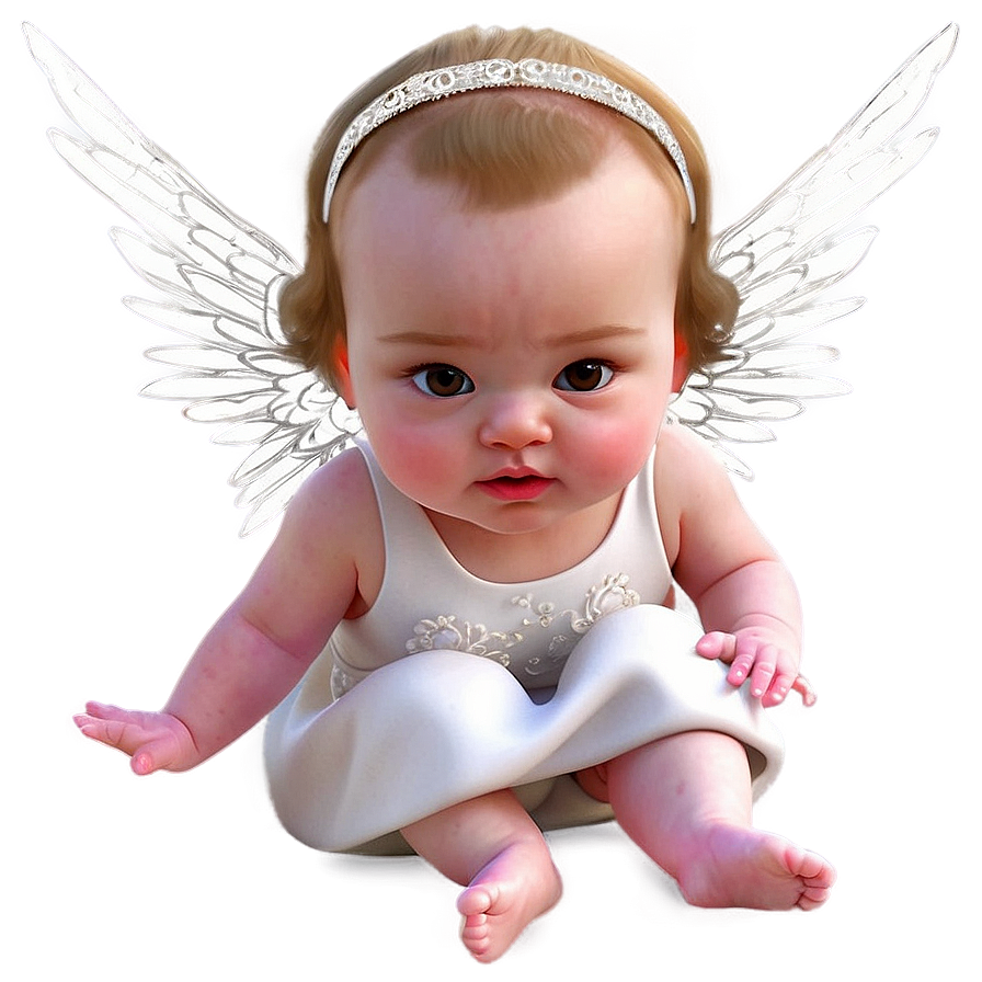 Angelic Baby Girl Artwork Png Jxu16 PNG