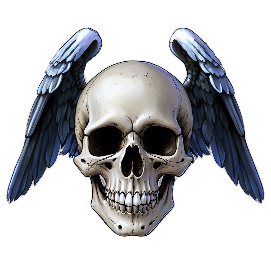 Angelic Skull Art Png B PNG