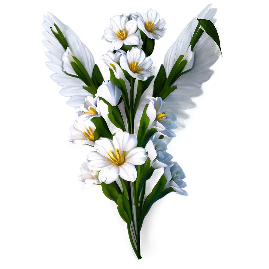 Angelic White Flowers Png 04292024 PNG