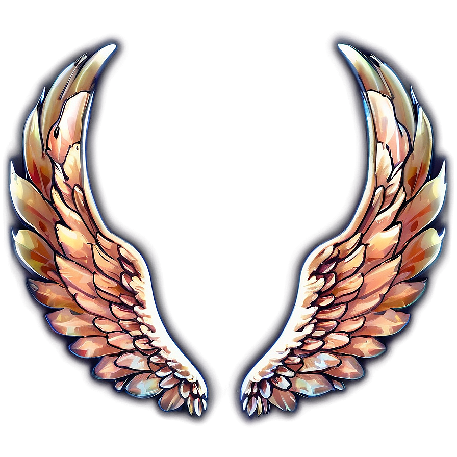 Angelic Wings Emblem Png 05042024 PNG