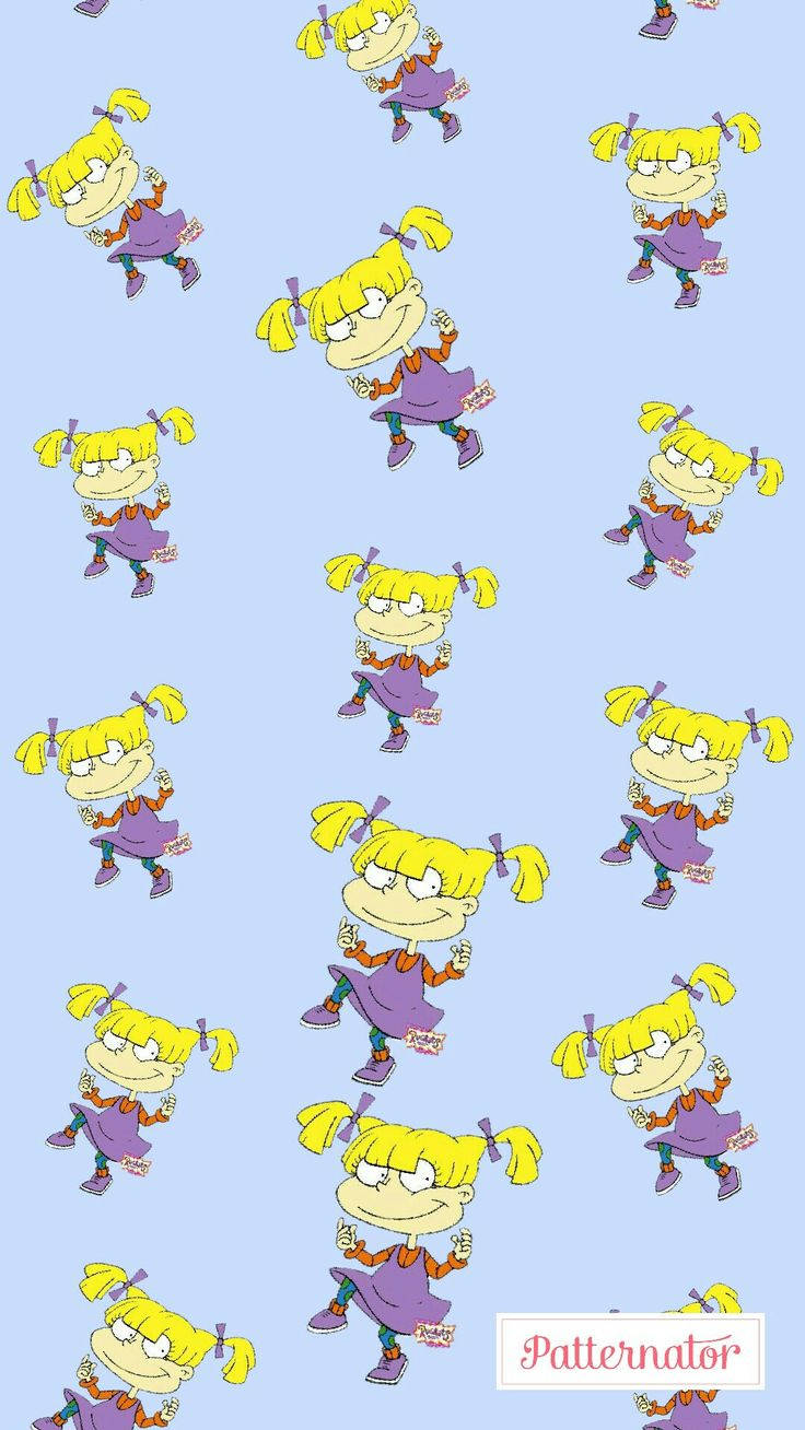 Angelica Pickles Blue Background Wallpaper