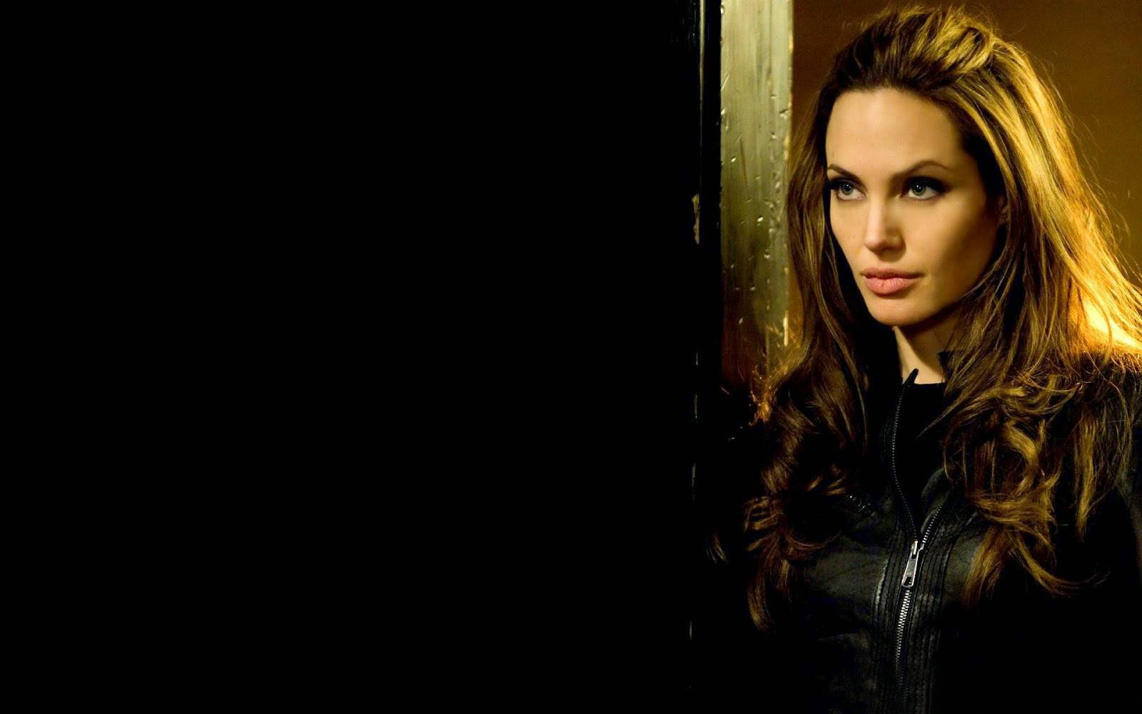 Angelina Jolie In Black Leather