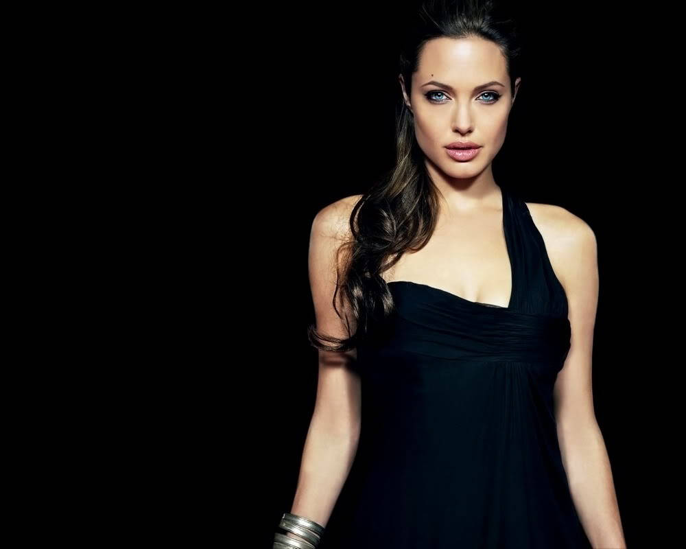 Angelina Jolie One-shoulder Dress Wallpaper