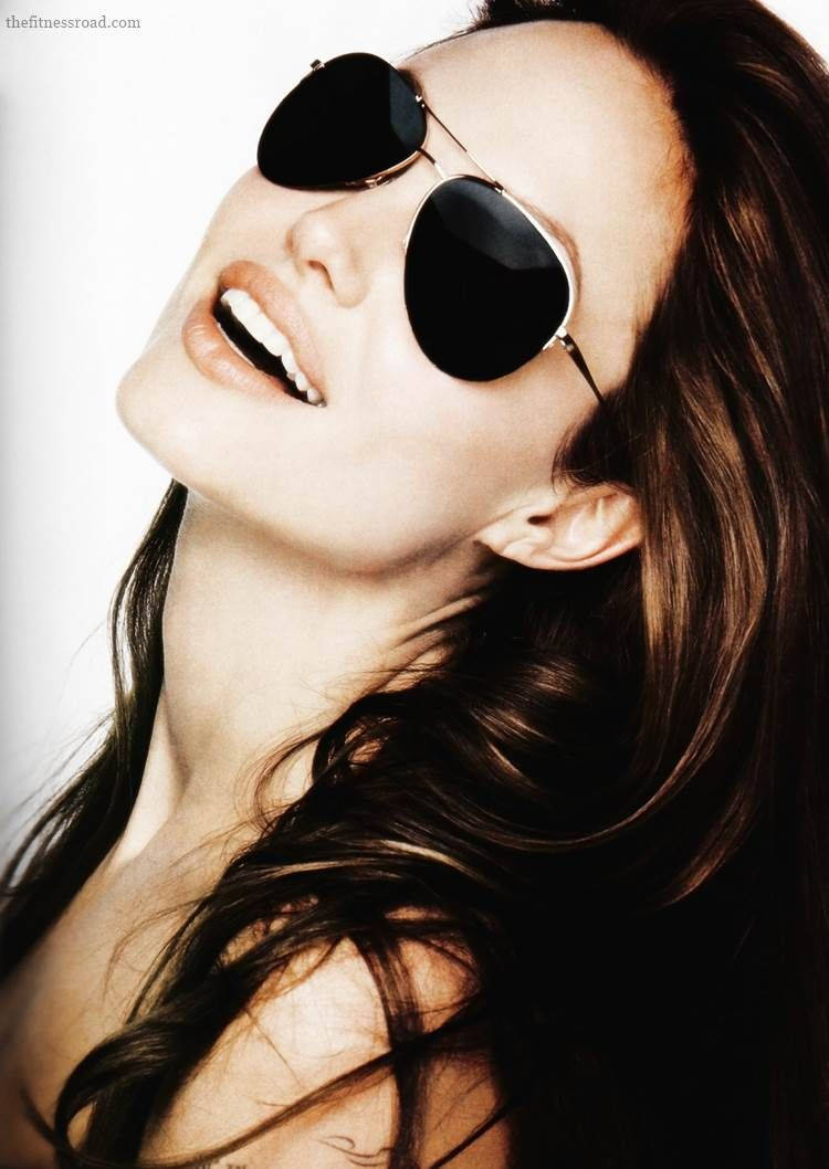 Angelina Jolie Wearing Aviator Glasses