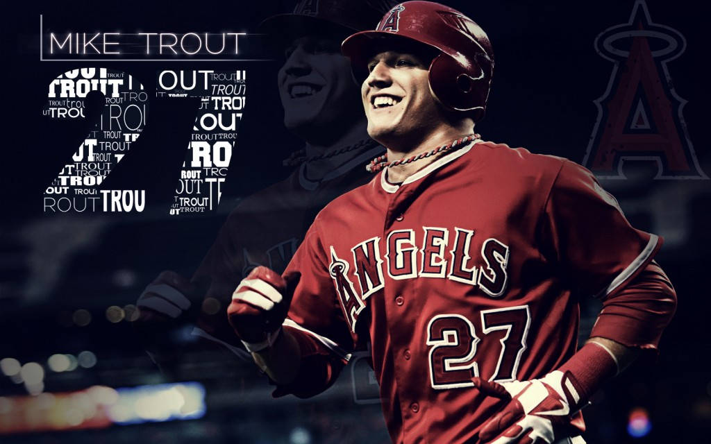 Angels 27 Mike Trout Wallpaper