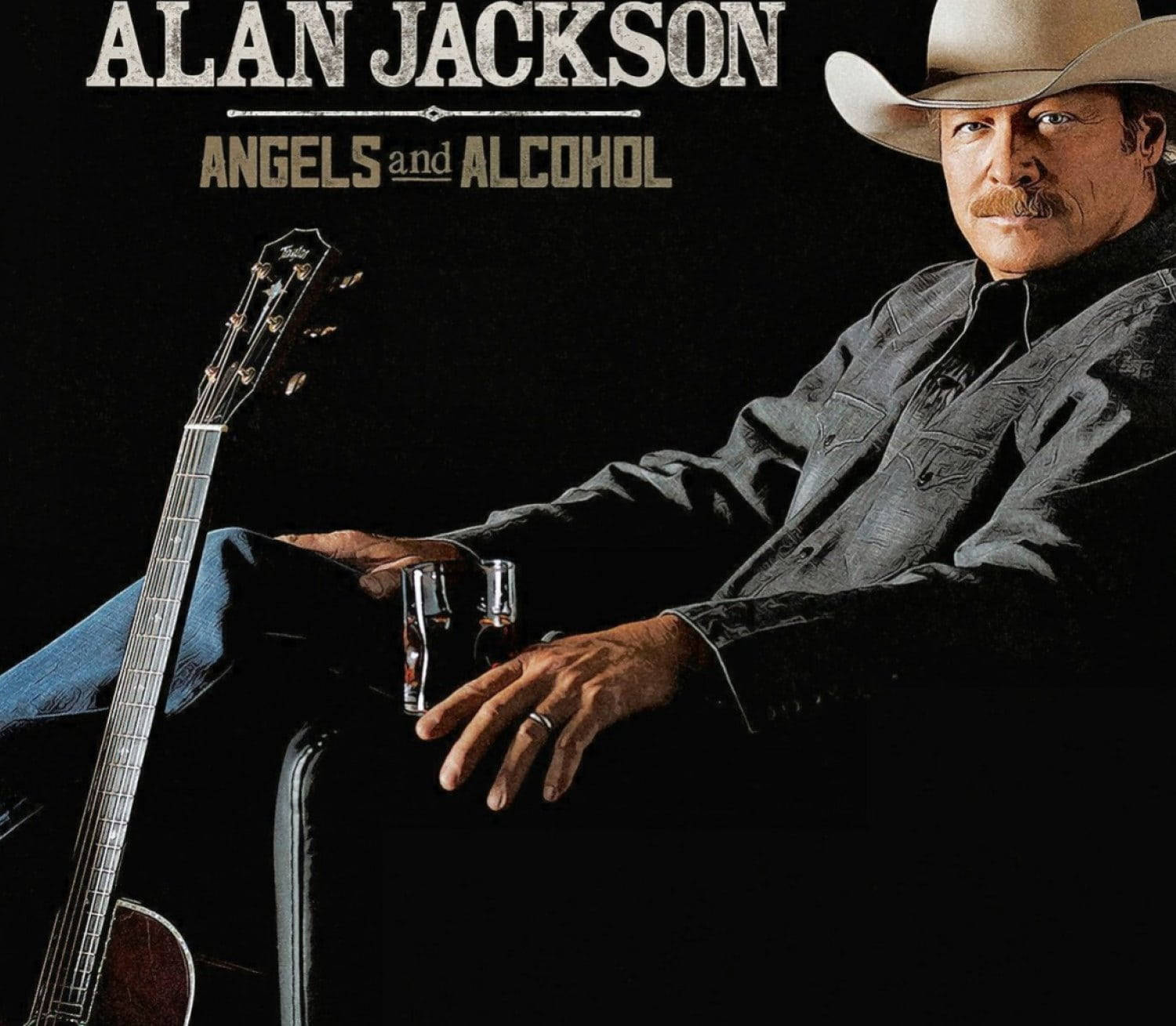 Engle og alkohol Alan Jackson Country Music Lyrisk Wallpaper Wallpaper